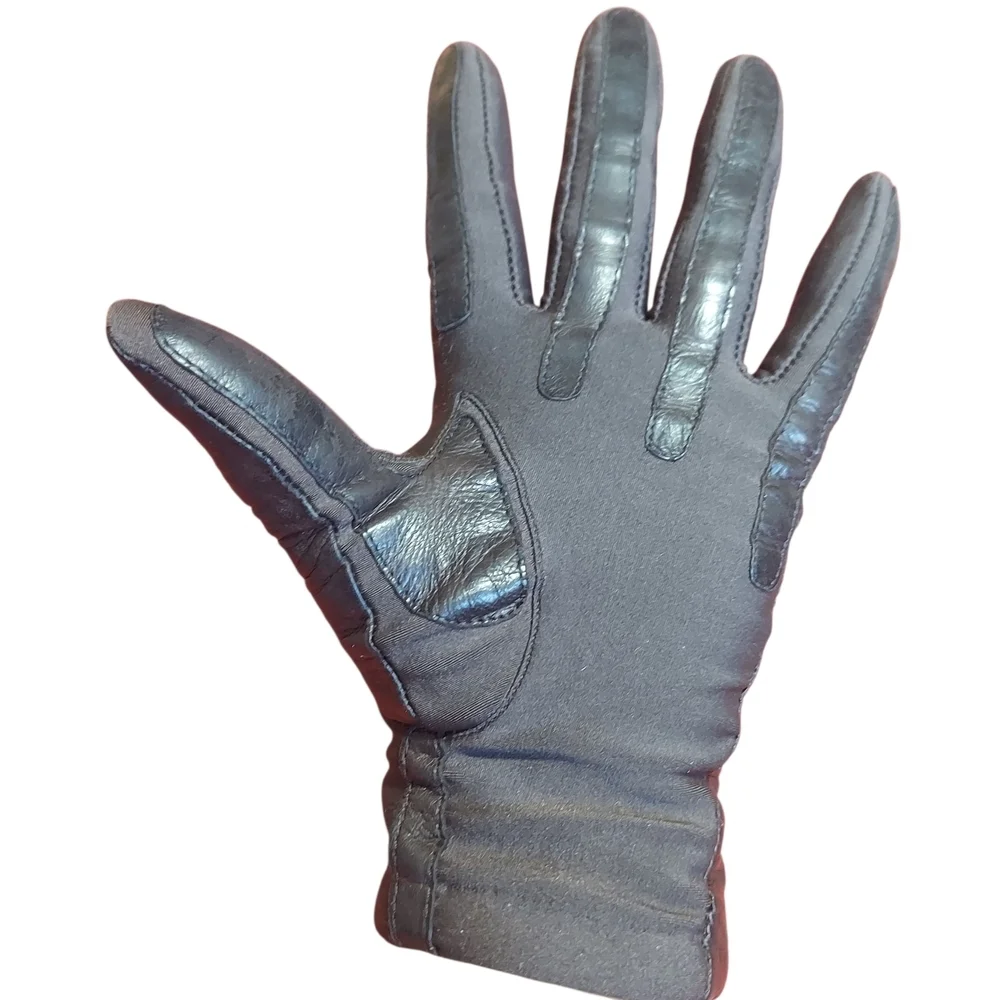 Isotoner by Aris Leather Driving Gloves Lined Women's - Picture 5 of 14
